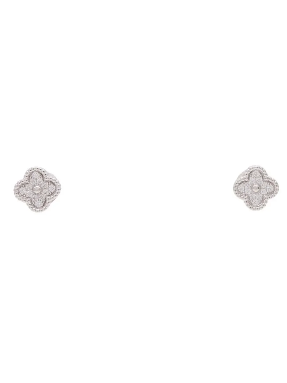 Van Cleef & Arpels Sweet Alhambra Earrings 18k White Gold